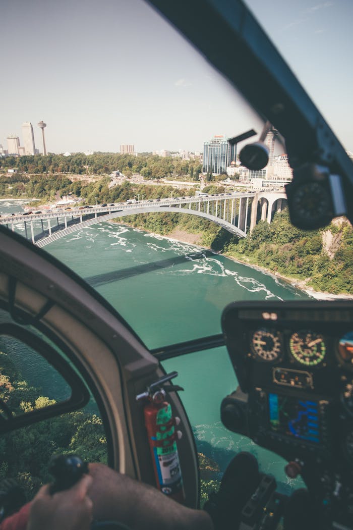 Aerial View of Gray Bridge